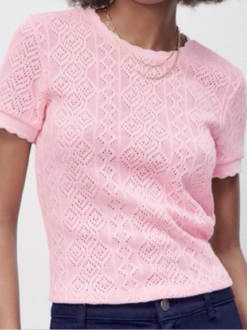 Zara Pink Knit Top